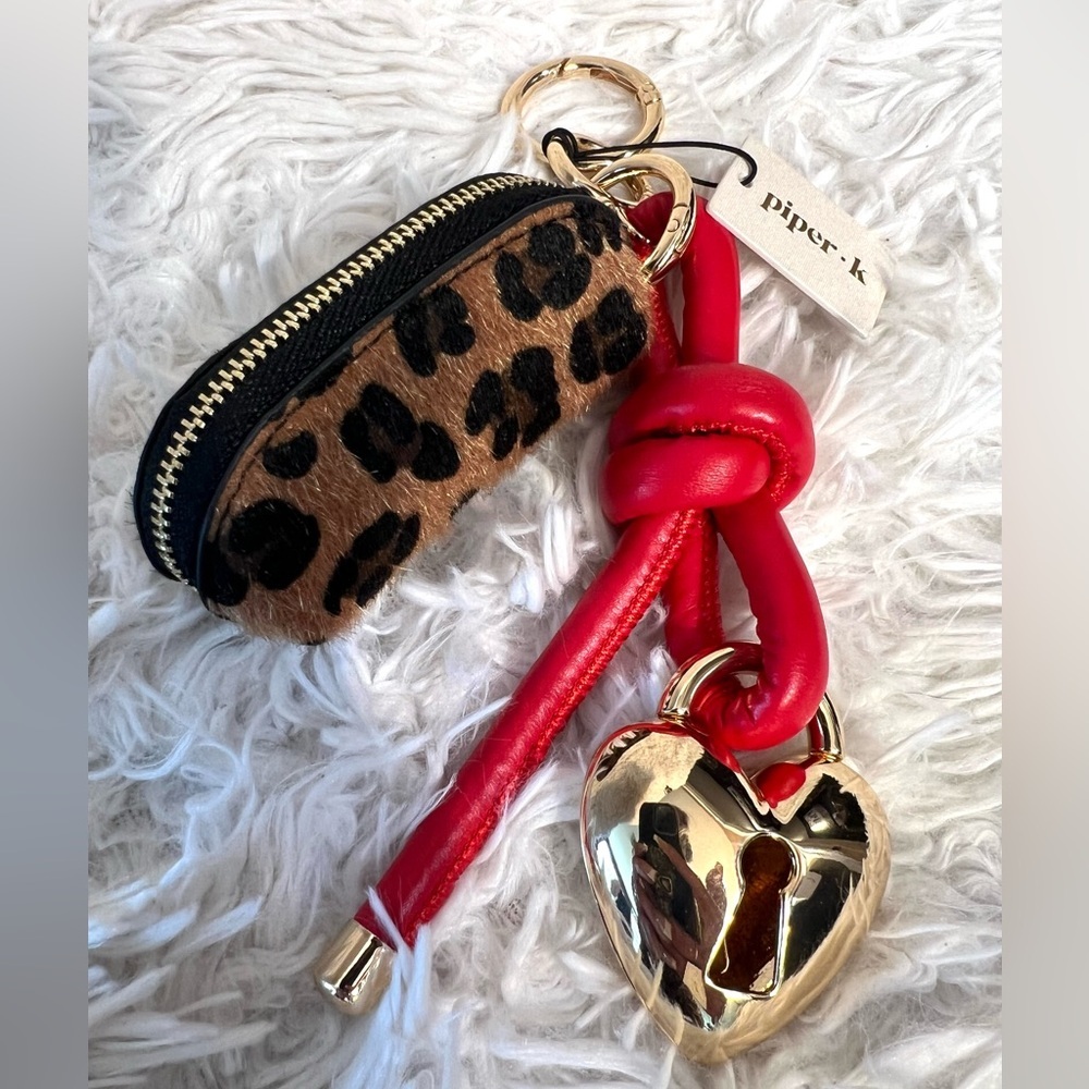 🐆❤️Piper K Gorgeous Leopard Mini Coin Purse Handbag Charm❤️🐆NWT - Picture 9 of 12